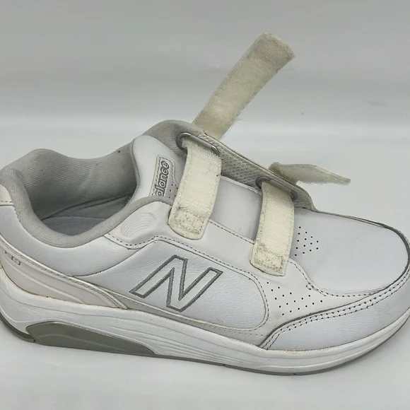 New Balance 928 Women's Hook and Loop White Leather Walking Comfort Shoe 6 - Picture 10 of 12